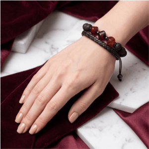 Red Agate Bracelet Set