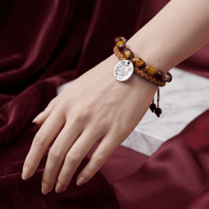 Natural Tiger Eye & Bracelet Set with Silver 925
