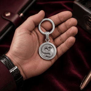Snake Silver Keychain
