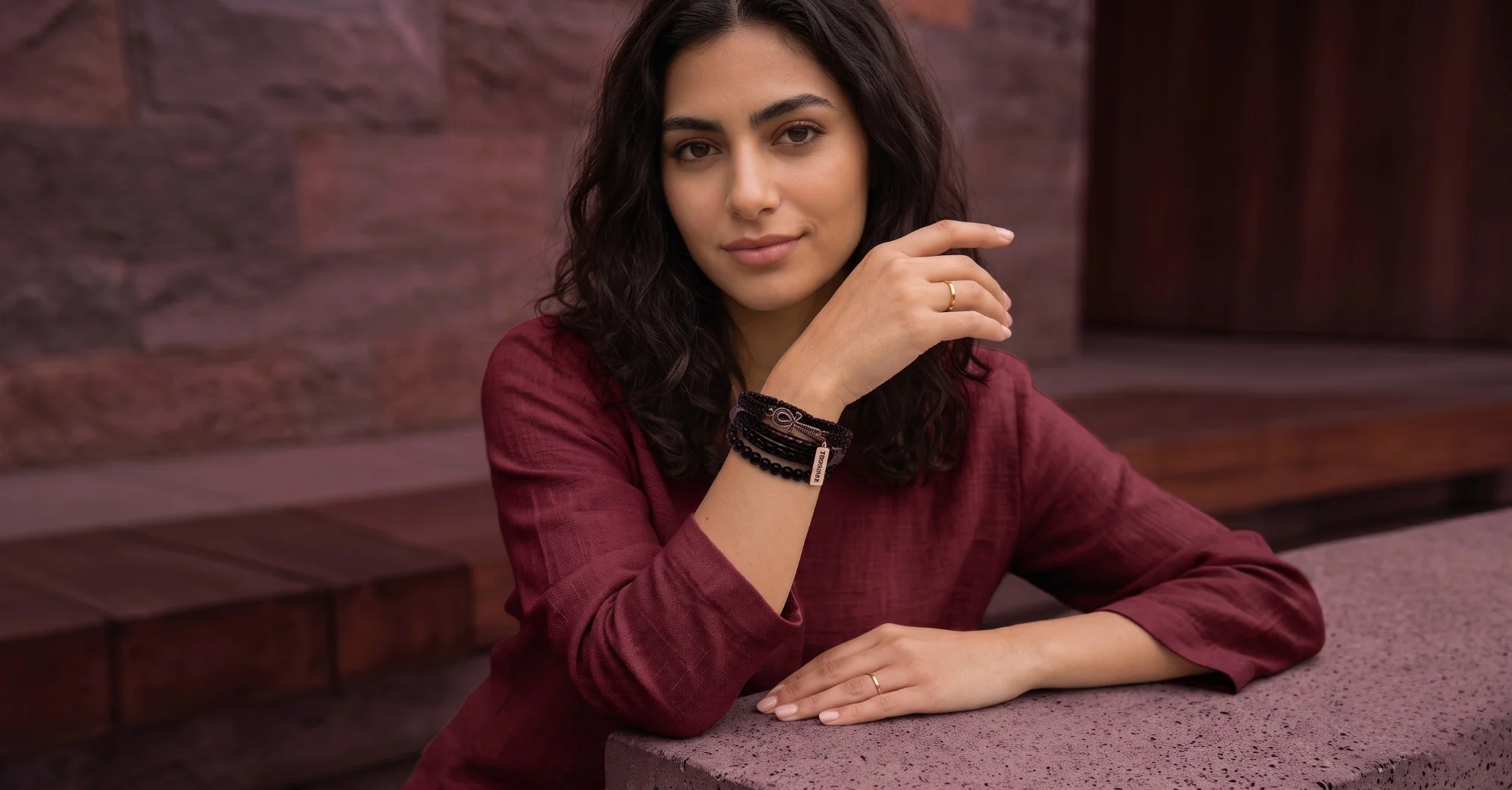 CAMMEO handmade jewelry — model wearing bracelet