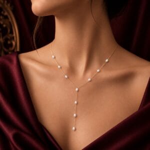 925 Sterling Silver Necklace with Natural Freshwater Pearls