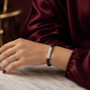 Artisan Braided Leather Bracelet with 925 Sterling Silver Bar