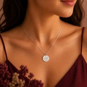 Personalized Disc Necklace – 925 Sterling Silver