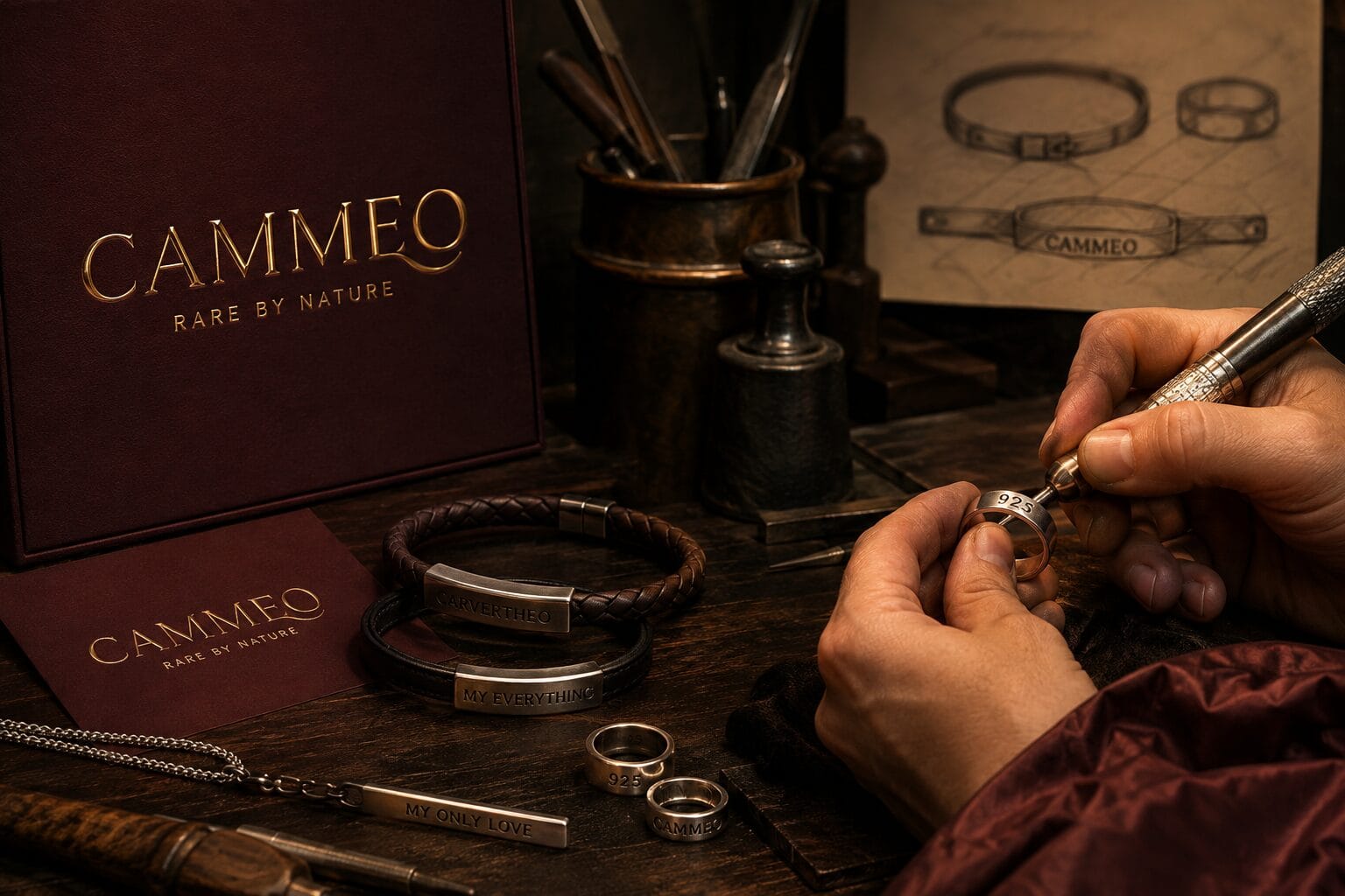 CAMMEO — handmade silver and leather craftsmanship